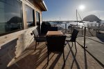This unit has an amazing bayfront patio with grill and table a chairs, perfect place to grab your favorite beverage and sit to enjoy the sunsets 